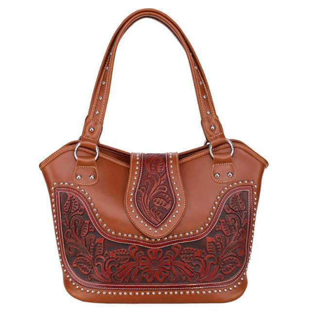Montana West Tooling Concealed Handgun Collection Handbag Br image