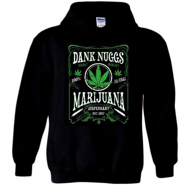 "Dank Nuggs Marijuana" Hoodies - Black XXL image