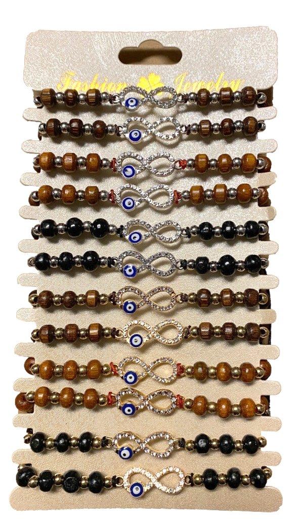 Evil Eye Rhinestone Bracelets - Assorted image
