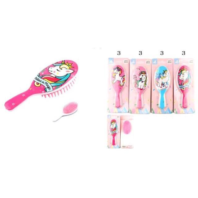 Unicorn Style Kid's Hair Brushes - Assorted image