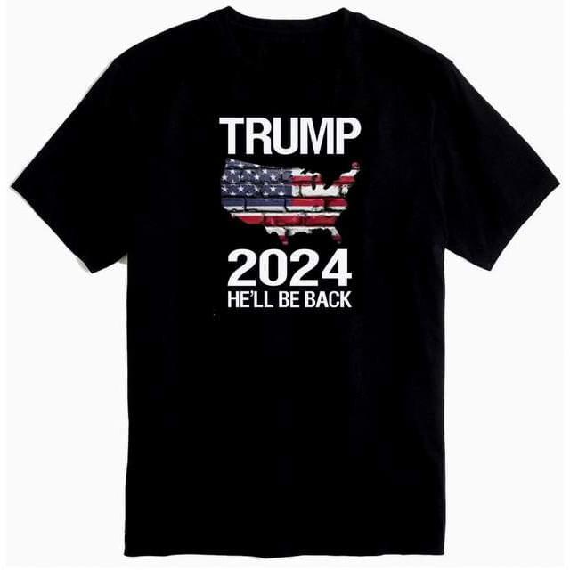 Trump 2024 "He'll Be Back" T-Shirts - Black XXL image