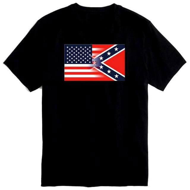 USA & Rebel Flag T-Shirts - Black XXL image