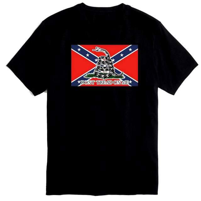 "Don't Tread On Me" Rebel Flag T-Shirts - Black M/L/XL image