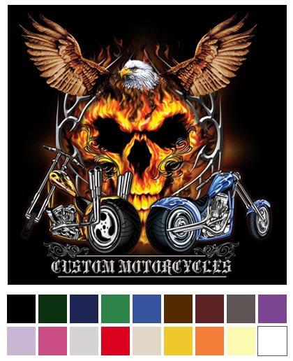 Eagle Flame Motorcycle Heat Transfers - 14.5'' x 14.5'' image