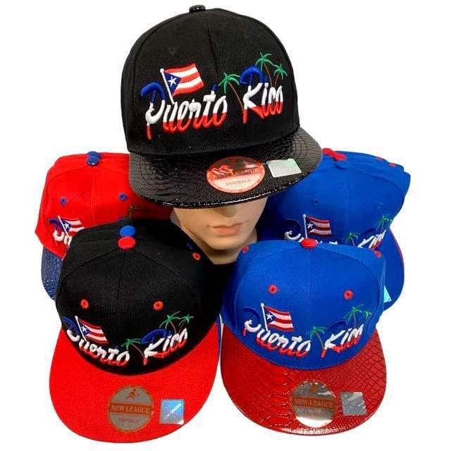 Puerto Rico Snapback Hats - Flag & Palm Tree Theme image