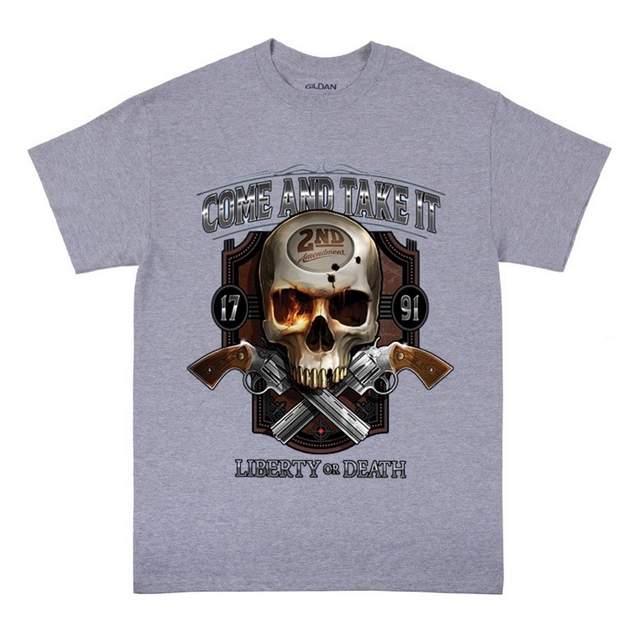 2nd Amendment "Come And Take It" T-Shirts - Sport Gray M/L/XL image