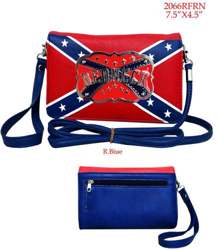 "Redneck" Rebel Flag Wallet - Navy image