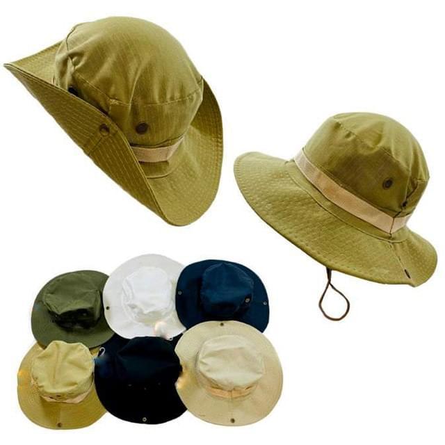 Solid Color Floppy Boonie Hats With Snap-Up Sides image