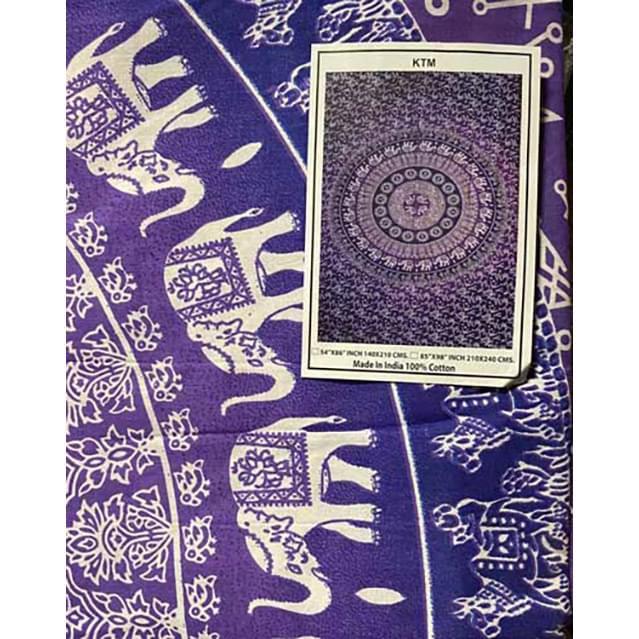 Purple Elephant Mandala Tapestries image