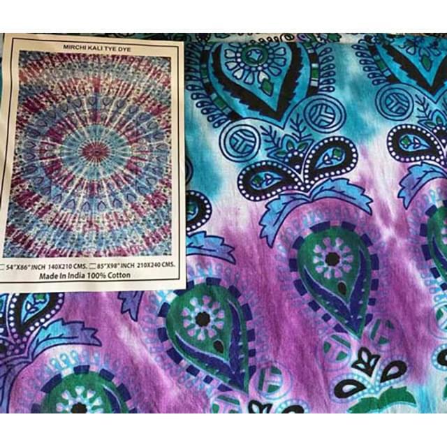 Tie Dye Blue & Purple Mandala Tapestries image