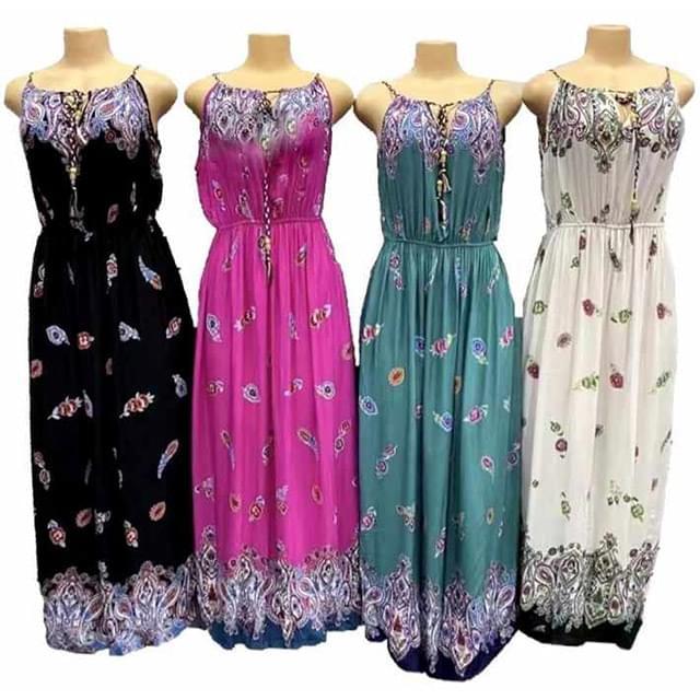 Spaghetti Strap Boho Summer Dresses - Assorted image