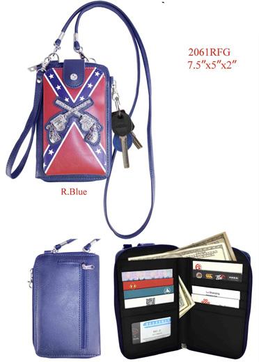 Rebel Flag Crossed Guns Phone Wallet image
