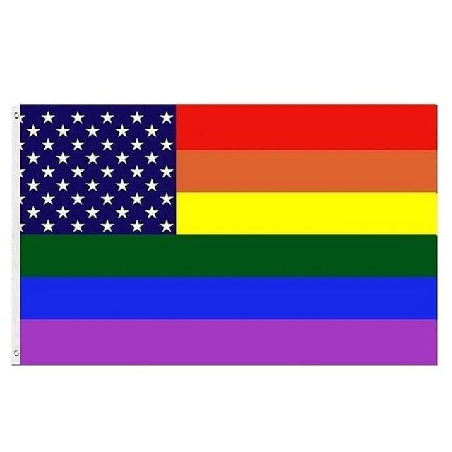 USA Rainbow Flags - 3' x 5' image