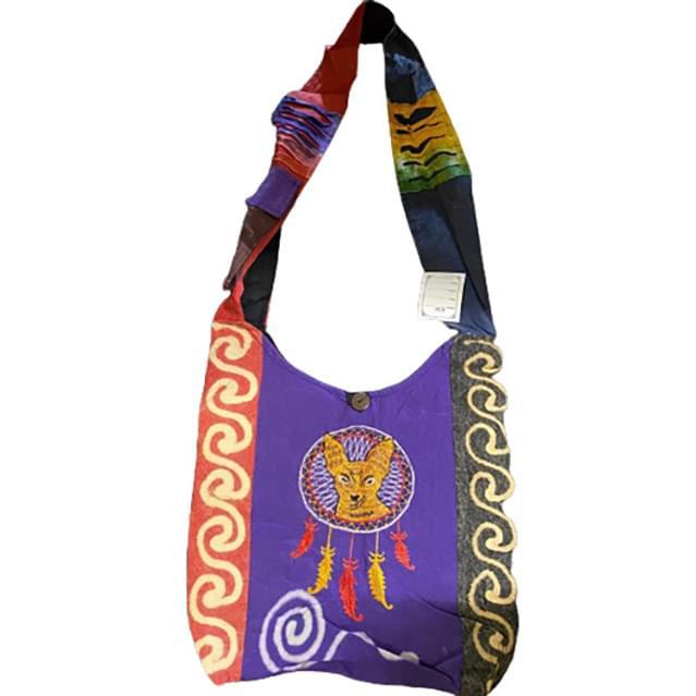 Handmade Razor-Cut Hobo Bags - Wolf & Dream Catcher image
