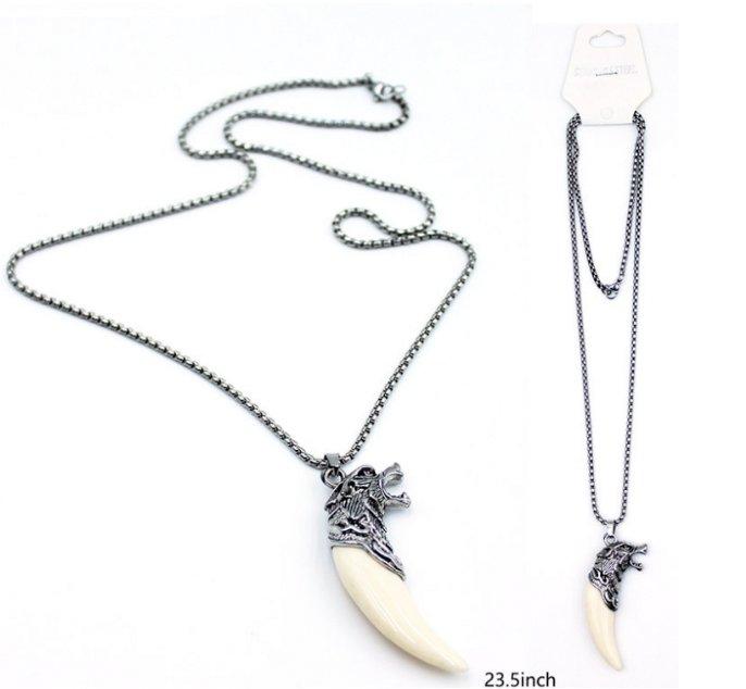 Stainless Steel Wolf Tooth Fashion Necklaces image