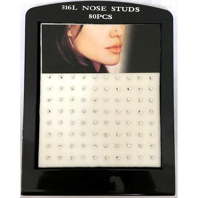 80 Pcs Stainless Steel Nose Studs image