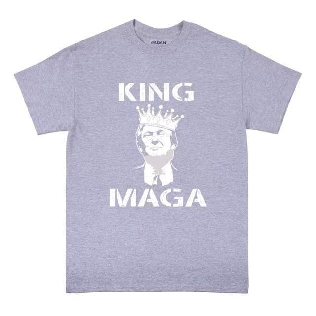 Trump "King MAGA" Sports Gray T-Shirts image