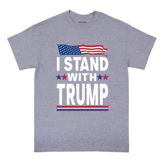 "I Stand With Trump" Sports Gray T-Shirts XXL image
