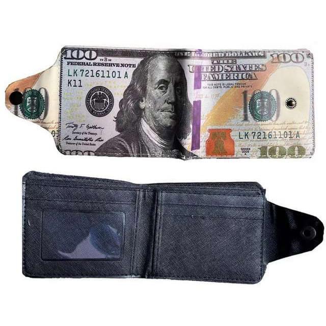 Snap-On Bi-Fold Wallet - $100 Bill image
