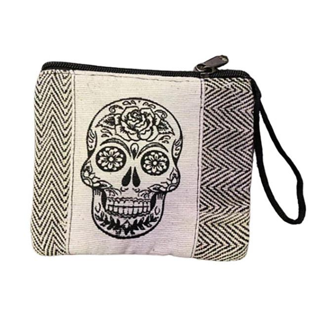 Nepal Handmade Clutch Bags - Sugar Skull image
