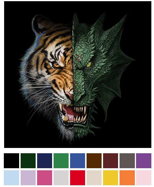 Half Tiger Half Dragon Transfers image