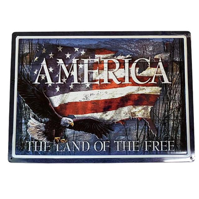 "America - The Land Of The Free" Tin Signs image