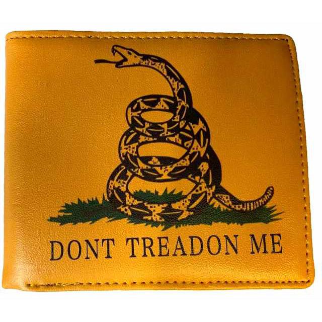 Men's Bi-Fold Faux Leather Wallet - Gadsden Flag "Don't Tread On Me" image