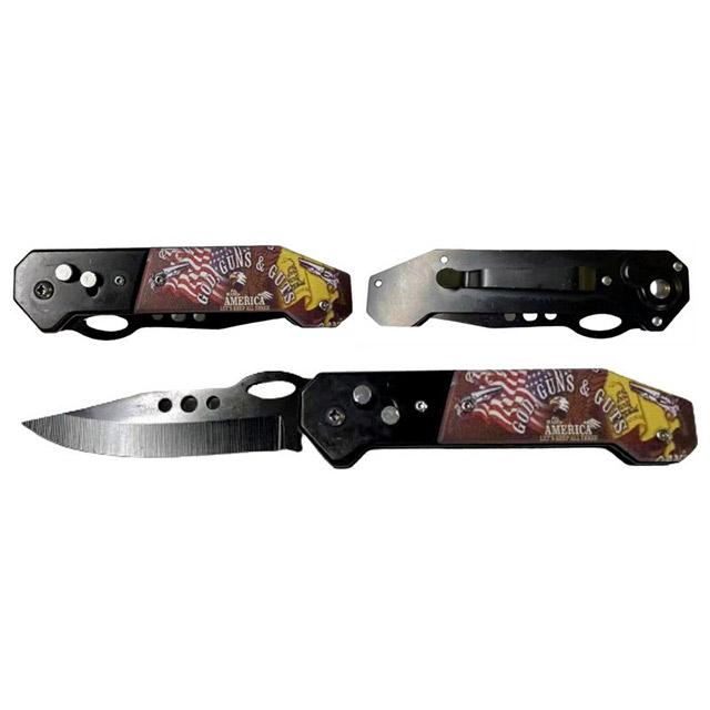 "God Guns & Guts" Switchblade Knife image