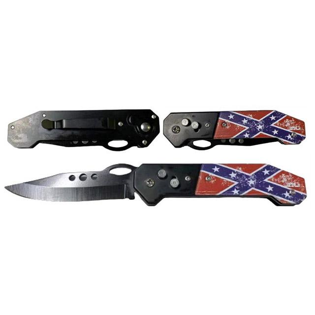 Rebel Flag Switchblade Knife image