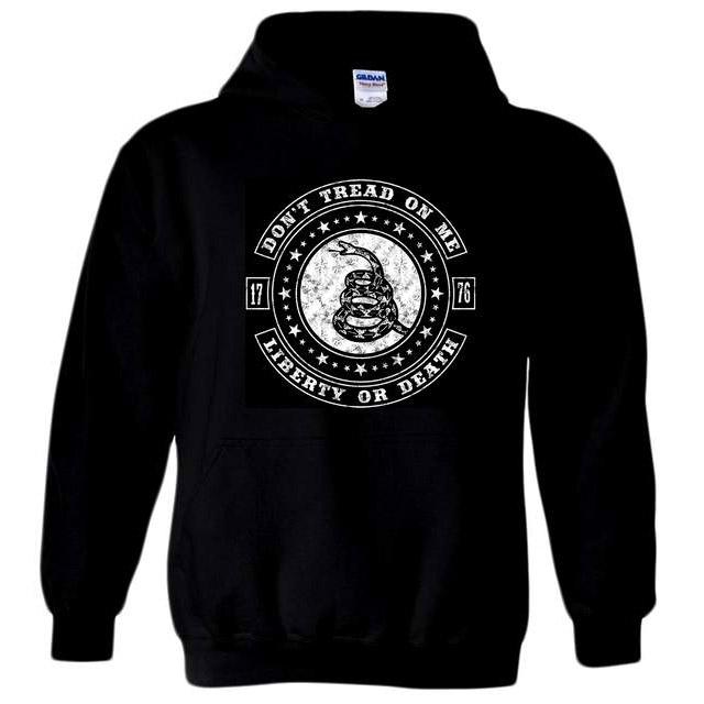 "Don't Tread On Me" Circular Logo Hoodies - Black XXXL image