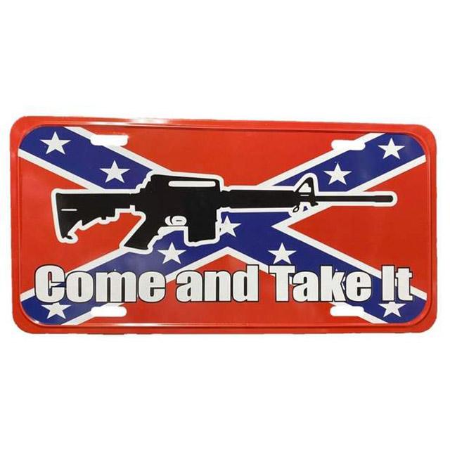 "Come And Take It" Rebel Flag License Plates image