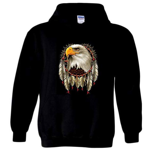 Eagle & Dreamcatcher Hoodies - Black XXXL image