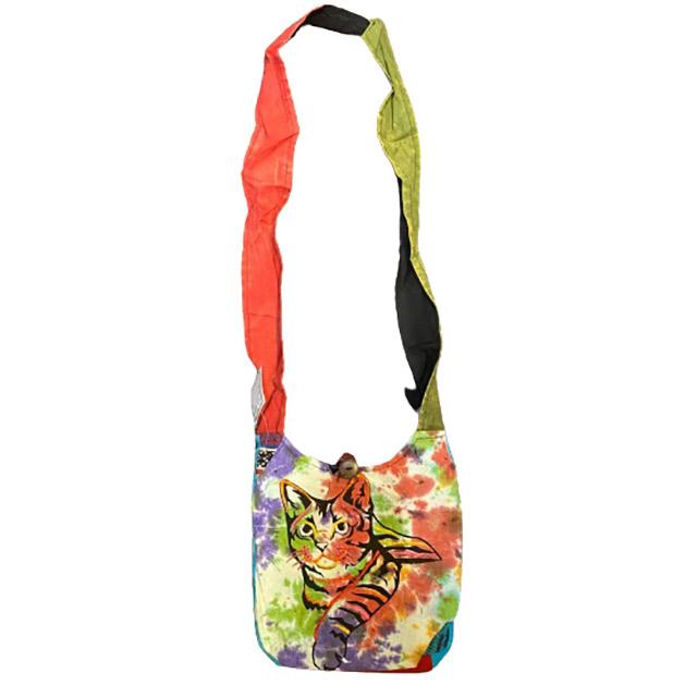 Mini Sling Bags - Colorful Tie Dye Cat image