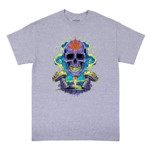 Weed Skull T-Shirts - Sport Gray XXL image
