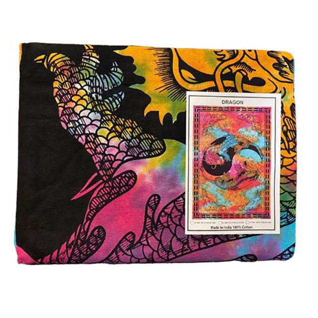 Yin Yang Tie Dye Dragon Tapestries image