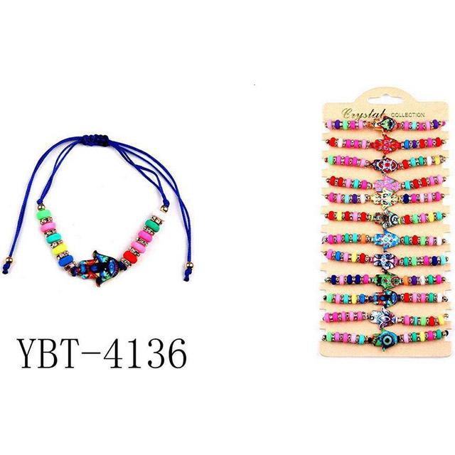 Colorful Hamsa Hand Fashion Bracelets - Assorted image