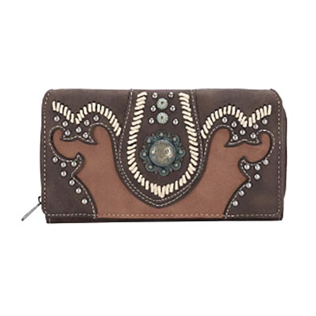 Montana West Concho Collection Wallet - Coffee image