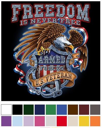 "Freedom Is Never Free" USA Badge & Eagle Transfers image