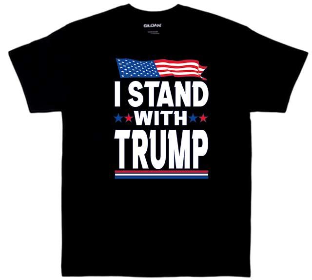 "I Stand With Trump" Black T-Shirts XXXL image