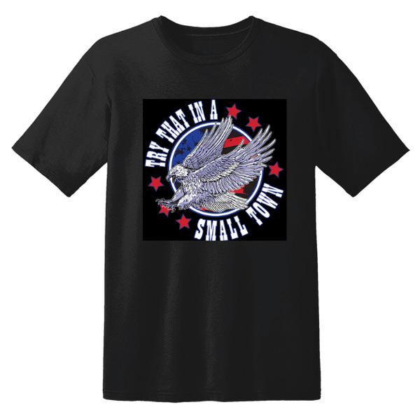 "Try That In A Small Town" Eagle Graphic T-Shirts - Black XXL image