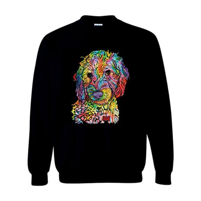 Colorful Poodle Sweatshirts - Black XXL image