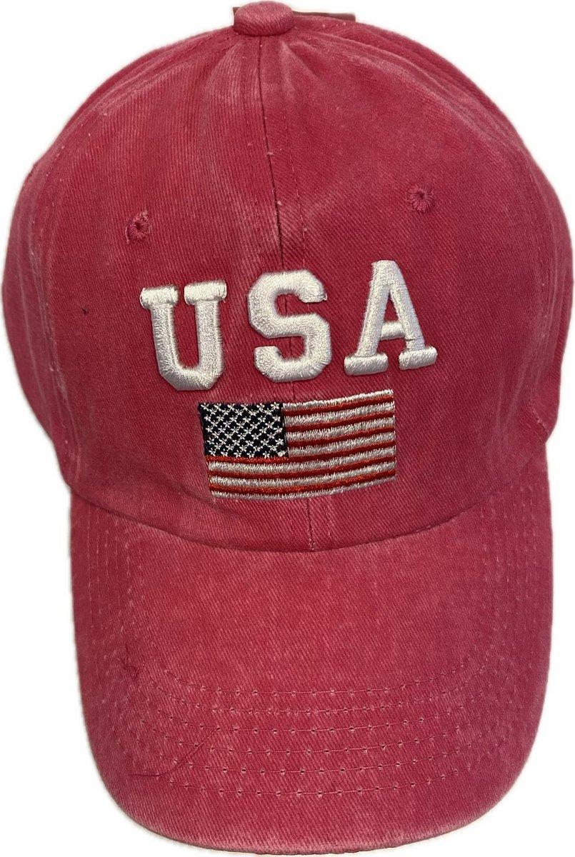 Prewashed Cloth USA Flag Hats image