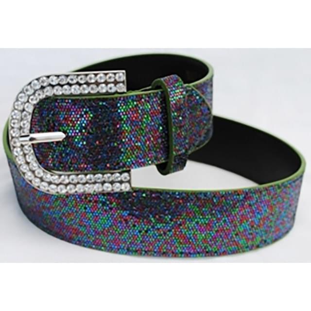 Multicolor Sparkle Belts With Rhinestone Buckle image