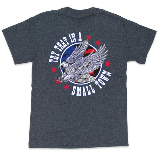 "Try That In A Small Town" Eagle Graphic T-Shirts - Dark Heather XXL image