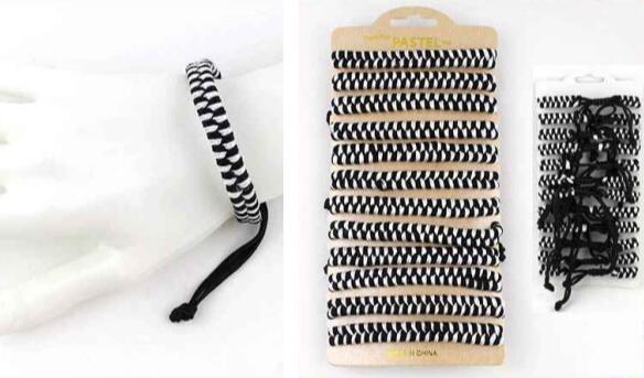 Black & White Braided Crochet Bracelets image