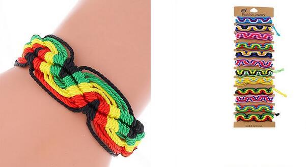 Colorful Braided Crocheted Bracelets - Assorted image