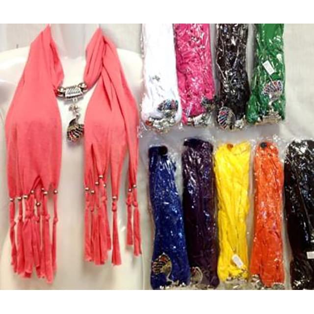 Fashion Scarves With Peacock Charm & Jewels - Assorted image