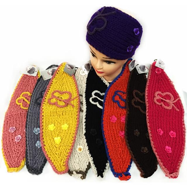 Knitted Butterfly & Flower Headbands - Assorted image