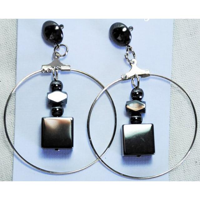 Wholesale Fashion Style Magnetic Earring - Loop Square image