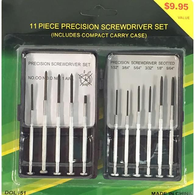 11 Pcs Precision Screwdriver Set With Carrying Case image